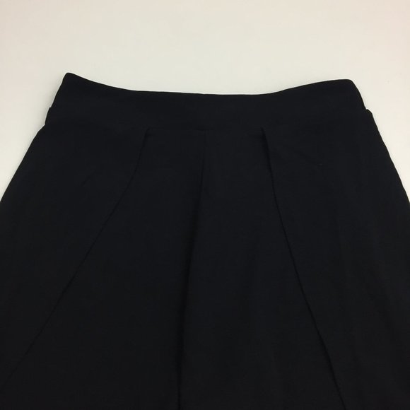 NWT ZARA Black Cut Out Wide Rounded Leg Hem Pull On Soft Pants - Picture 4 of 12